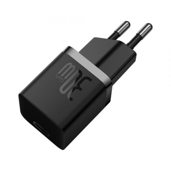 Фото - Сетевое зарядное устройство Baseus GaN5 FC mini 1C 30W Black (CCGN070401)