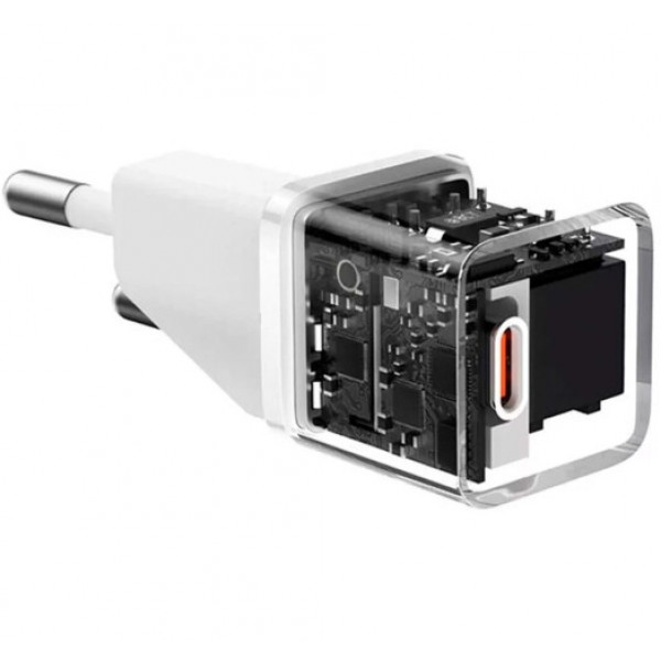 Фото - Сетевое зарядное устройство Baseus GaN5 FC mini 1C 20W White (CCGN050102)
