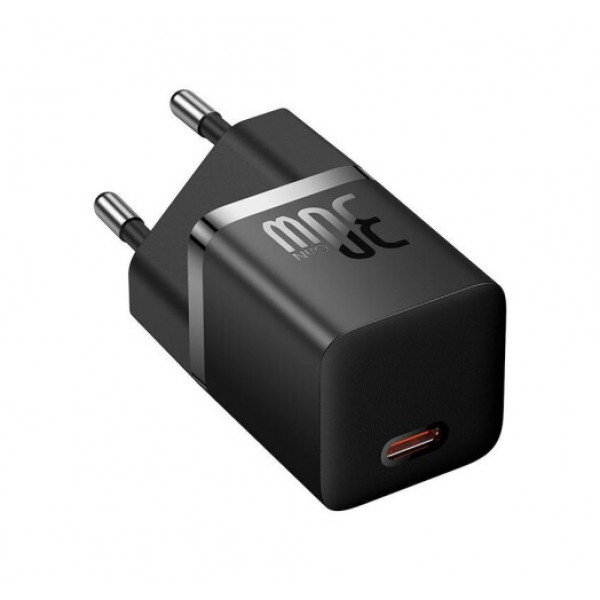 Фото - Сетевое зарядное устройство Baseus GaN5 FC mini 1C 30W Black (CCGN070401)