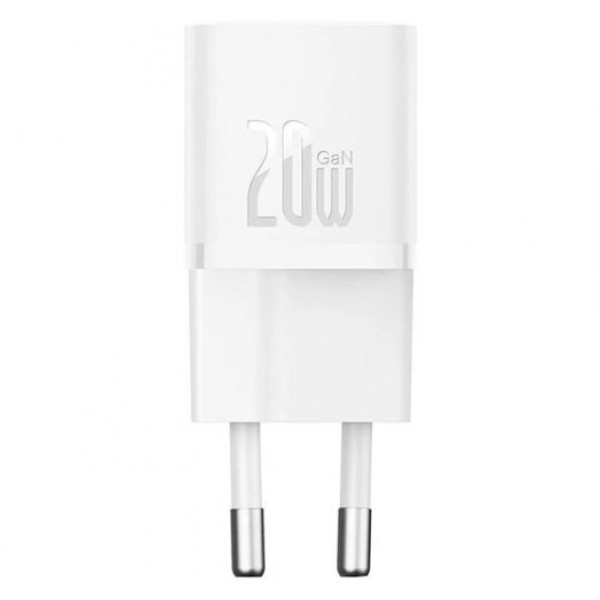 Фото - Сетевое зарядное устройство Baseus GaN5 FC mini 1C 20W White (CCGN050102)