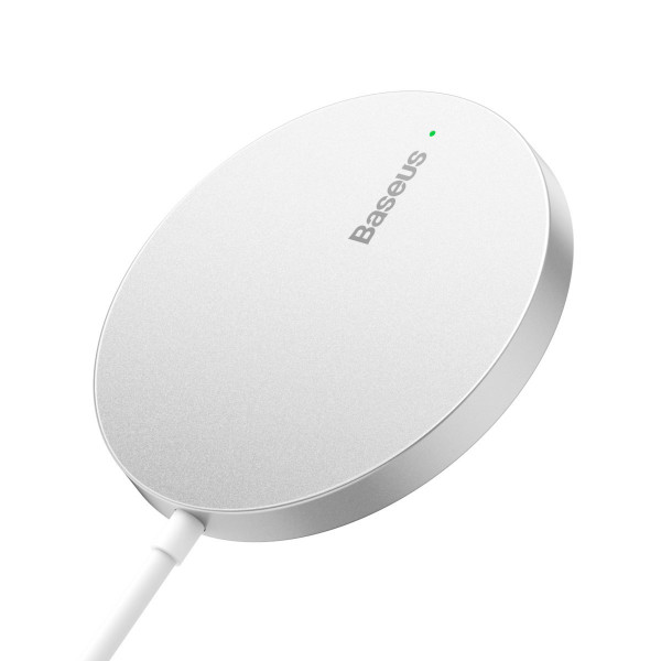 Фото - Беспроводное зарядное устройство Baseus Simple Mini3 Magnetic Wireless Charger 15W Silver (CCJJ040012)