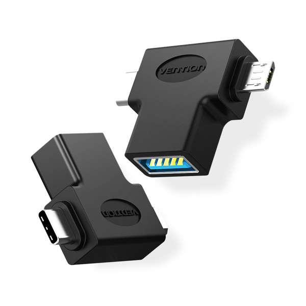 Фото - Переходник аудио Vention USB 3.1 Type-C / USB 3.0 OTG AF / microUSB BM (CDIB0)