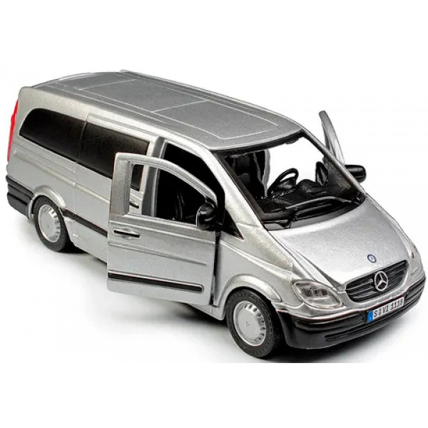 Фото - Коллекционная машинка 1:32 Bburago Mercedes-Benz Vito (серебристый, 1:32) (18-43028)