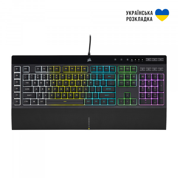 Фото - Клавиатура проводная игровая Corsair K55 RGB Pro Black (CH-9226765) USB