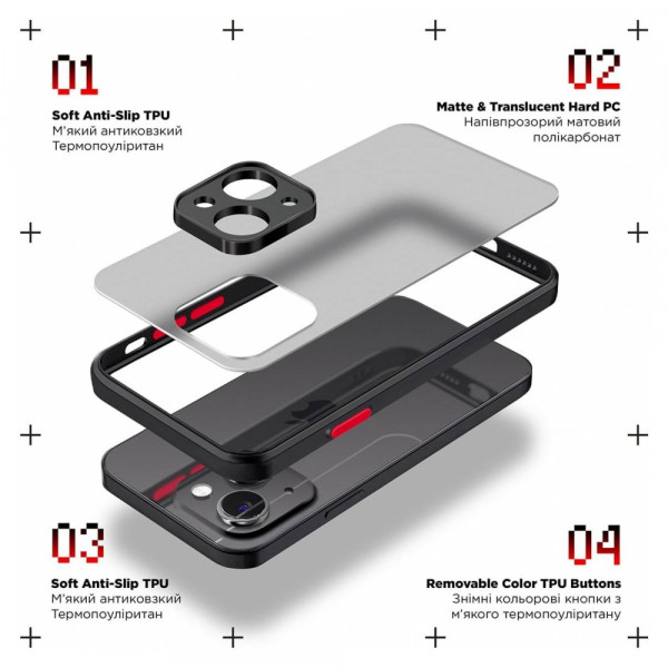 Фото - Чехол для смартфона Armorstandart Frosted Matte for Realme C55 Black (ARM70482)