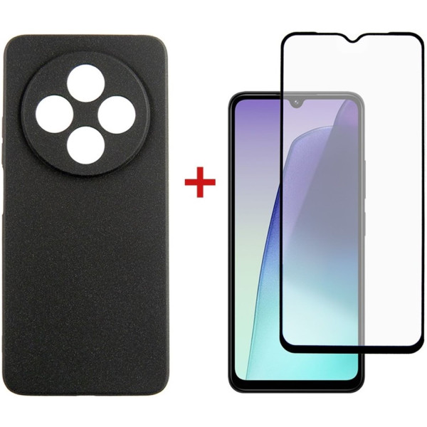 Фото - Чехол для смартфона DENGOS Carbon for Xiaomi Redmi 14C Black (DG-KM-119) + защитное стекло