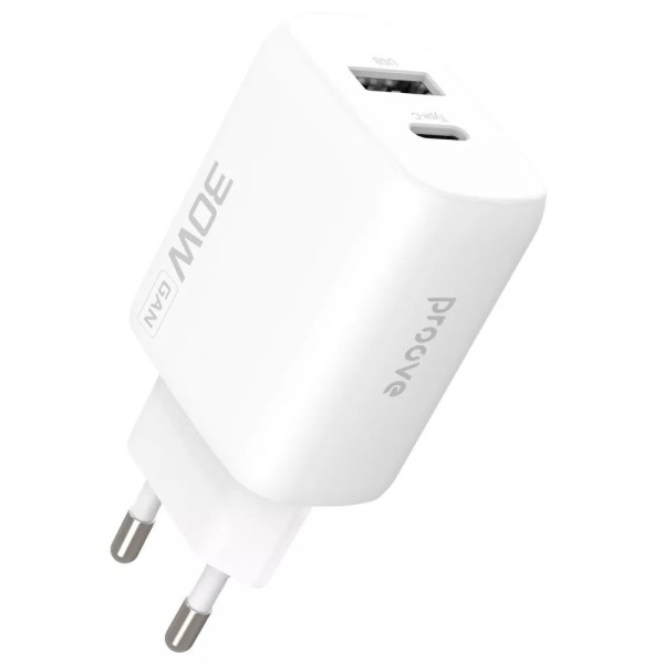 Фото - Сетевое зарядное устройство Proove Silicone Power 2 30W Type-C + USB White (WCSP23110002)