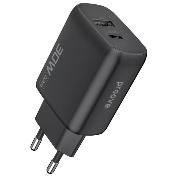 Фото - Сетевое зарядное устройство Proove Silicone Power 2 30W Type-C + USB Black (WCSP23110001)