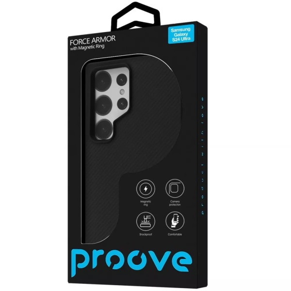 Фото - Чехол для смартфона Proove Force Armor Case with Magnetic Ring Samsung Galaxy S24 Ultra Black (PCFASGSU2402)