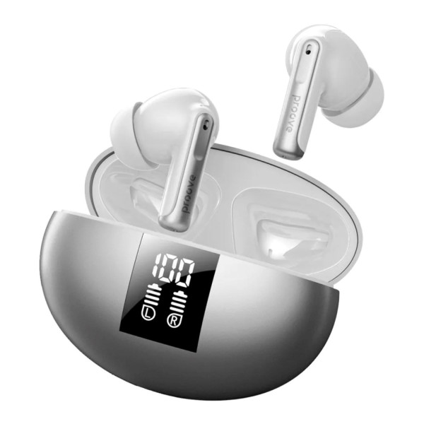 Фото - Наушники вкладыши беспроводные TWS Proove Thunder Buds SE TWS with ANC (APP) Silver (TWTBSE01AP06)