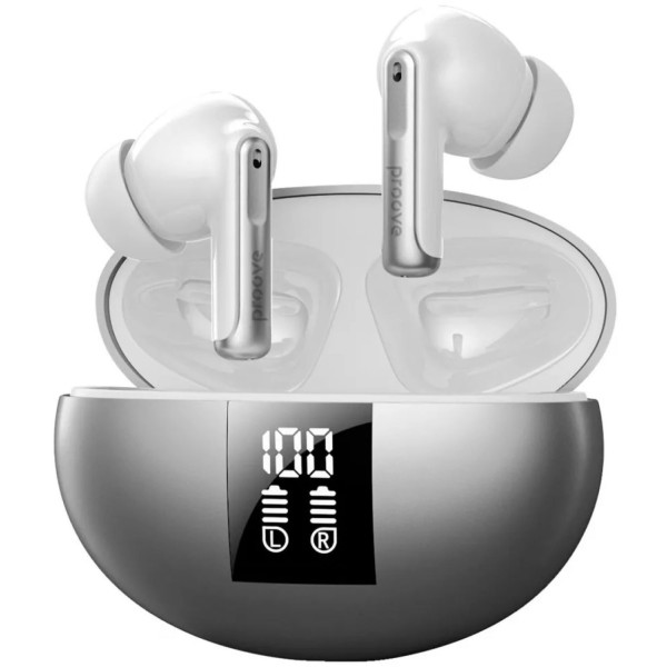Фото - Наушники вкладыши беспроводные TWS Proove Thunder Buds SE TWS with ANC (APP) Silver (TWTBSE01AP06)