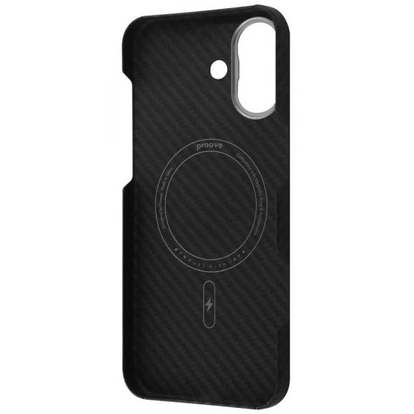 Фото - Чехол для смартфона Proove Carbon Slim with Magnetic Ring iPhone 17 Black (PCCSIP170002)