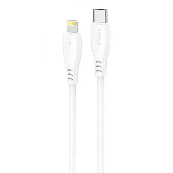 Фото - Кабель синхронизации данных Proove Simple Silicone Type-C to Lightning 27W 1m White (CCSS27002102)