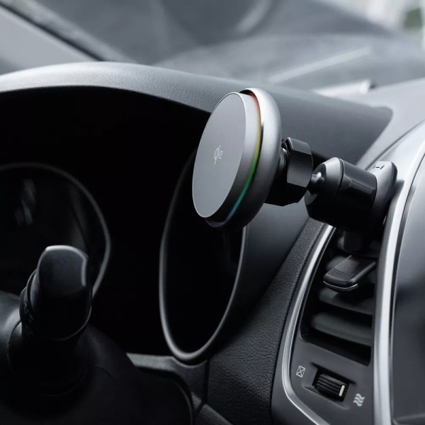 Фото - Автодержатель с беспроводной зарядкой Proove IceCore QI2 15W Gray (WHIC15002003)