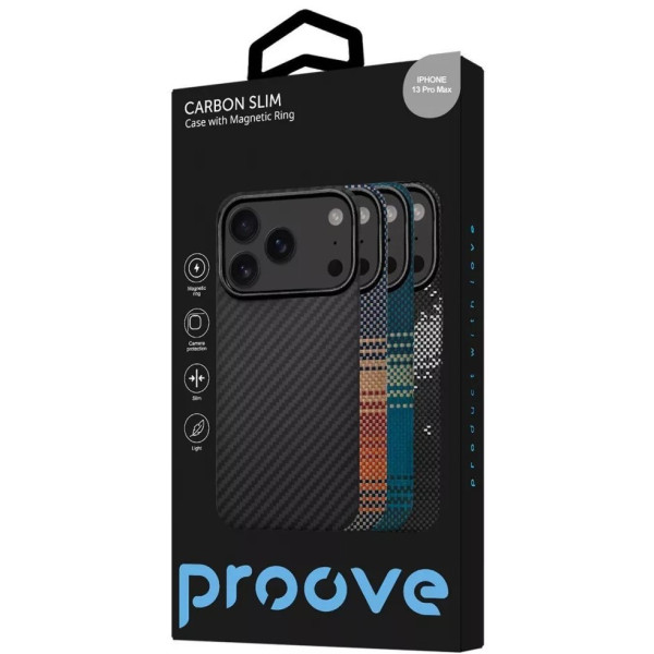 Фото - Чехол для смартфона Proove Carbon Slim with Magnetic Ring iPhone 13 Pro Max starfield (PCCSIP13PM53)