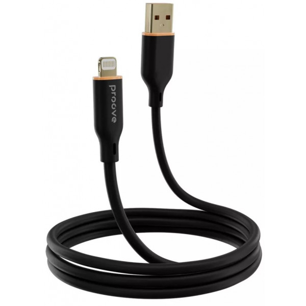 Фото - Кабель синхронизации данных Proove Jelly Silicone Lightning 2.4A (1m) Black (491980001)