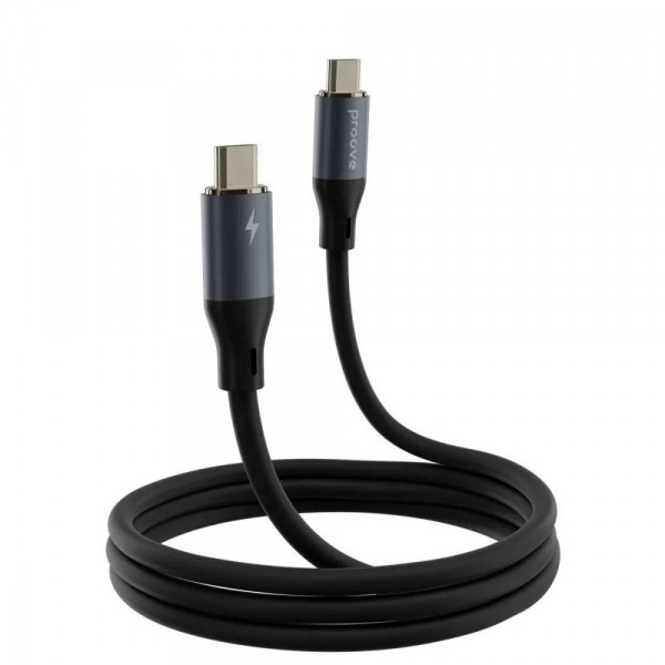 Фото - Кабель синхронизации данных Proove PowerFull Type-C to Type-C 100W (1m) black (CCPF11002201)