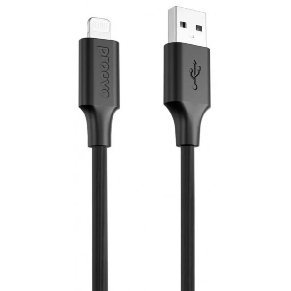 Фото - Кабель синхронизации данных Proove Striped Silicone Lightning 1m Black (CCSS00001101)