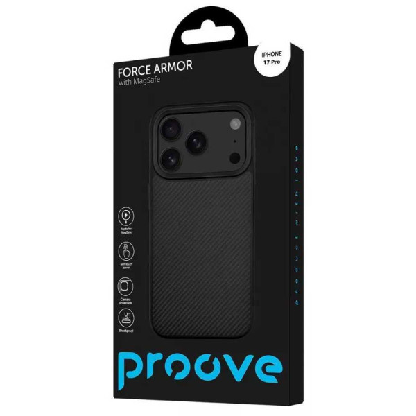 Фото - Чехол для смартфона Proove Force Armor Case with Magnetic Ring iPhone 17 Pro Black (PCFAIP170P02)