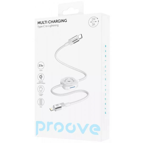 Фото - Кабель Proove Multi Charging Type-C to Lightning 27W White (CCMT27004101)