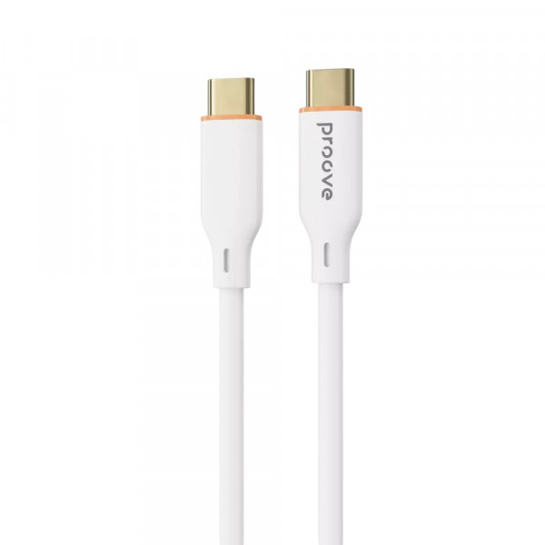 Фото - Кабель синхронизации данных Proove Jelly Silicone Type-C to Type-C 60W 1m White (492010003)