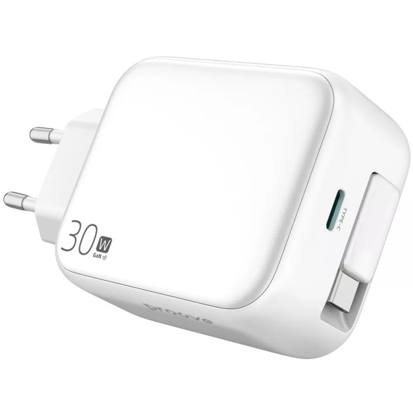 Фото - Сетевое зарядное устройство Proove Fixtape GaN Type-C 30W white (WCFP30010202)