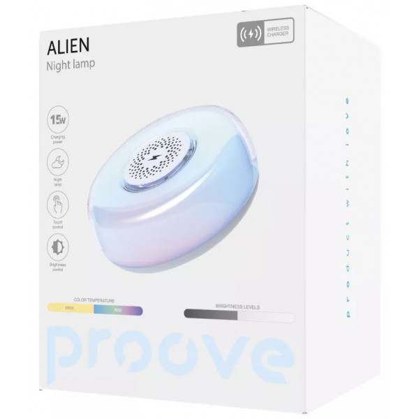 Фото - Ночник Proove с Беспроводной зарядкой Alien White (PLAR05002001)