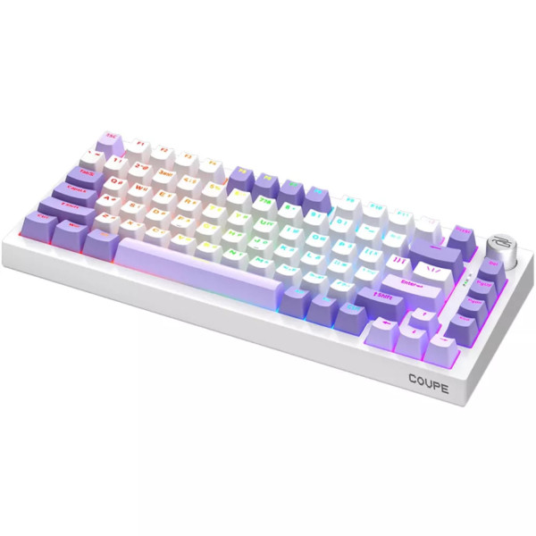 Фото - Клавиатура беспроводная игровая Proove Gaming Coupe (Ukraine Layout) white/purple (WKCP00022404)