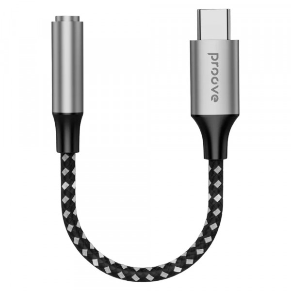 Фото - Переходник аудио Proove SoundMesh Type-C to 3.5 mm Gray