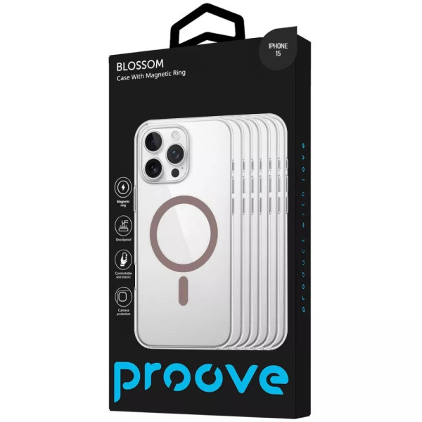 Фото - Чехол для смартфона Proove Blossom Case with Magnetic Ring iPhone 15 Desert Titanium (PCBLIP150033)