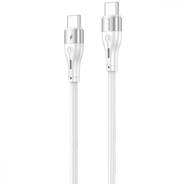 Фото - Кабель синхронизации данных Proove Soft Silicone Type-C to Type-C 60W (2m) white (CCSO60002222) Фото - Кабель синхронизации данных Proove Soft Silicone Type-C to Type-C 60W (2m) white (CCSO60002222)
