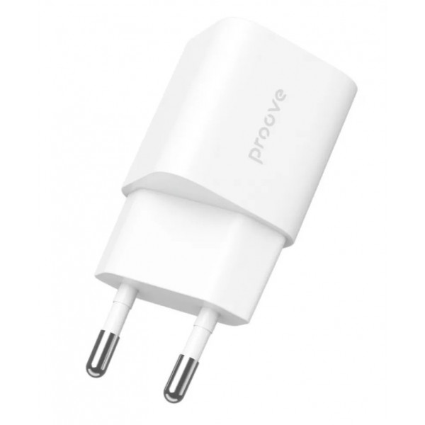 Фото - Сетевое зарядное устройство Proove Silicone Power Plus 20W (Type-C + USB) White
