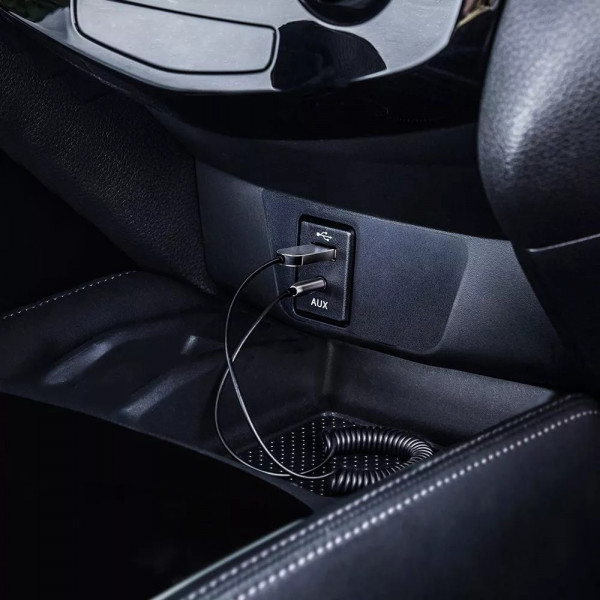 Фото - FM модулятор Baseus Bluetooth Audio Adapter AUX/USB with mic Black (CABA01-01)