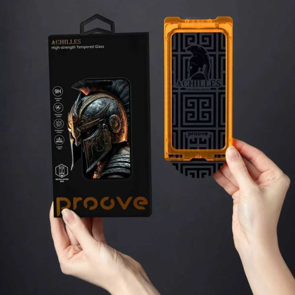 Фото - Защитное стекло для смартфона Proove Achilles Installation Box iPhone 16 Pro black (PGPAIB16P001)