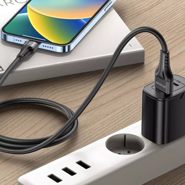 Фото - Кабель синхронизации данных Proove Double Way Silicone Micro USB 2.4A 1m Black (CCDS20001301)