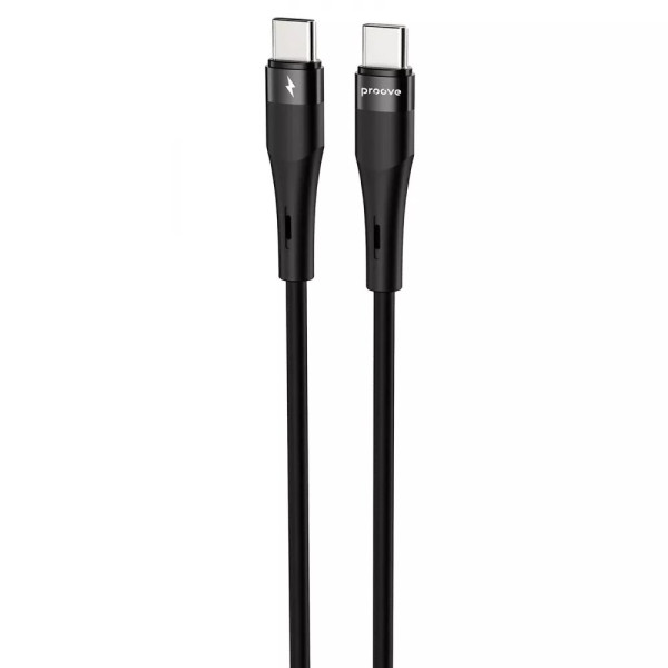 Фото - Кабель синхронизации данных Proove Light Silicone Plus Type-C to Type-C 60W 1m Black (CCLS60002201)