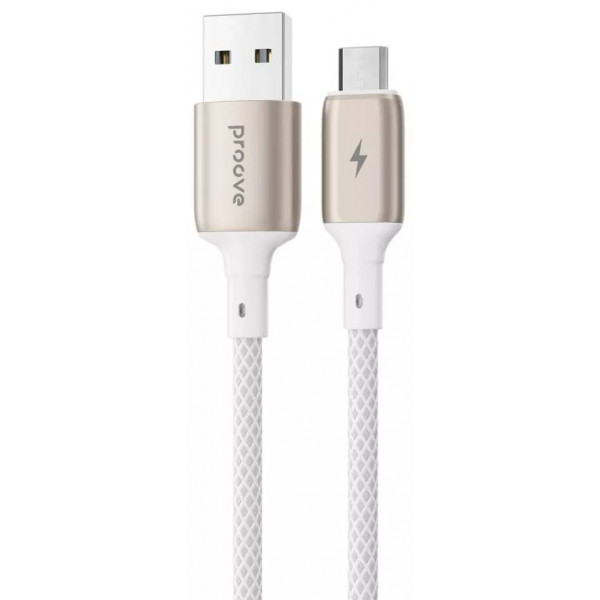 Фото - Кабель синхронизации данных Proove Dense Metal Micro USB 2.4A 1m White (CCDM20001302)