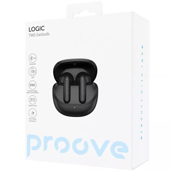 Фото - Наушники вкладыши беспроводные TWS Proove Logic TWS APP black (TWLT54002201)