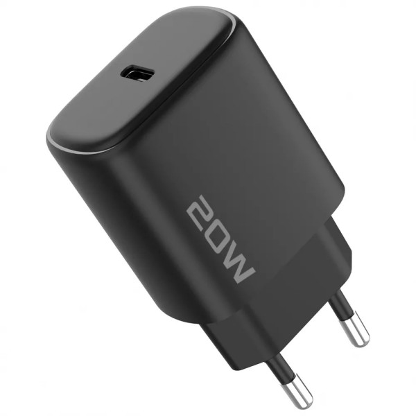 Фото - Сетевое зарядное устройство Proove Silicone Power 2 20W (Type-C) + Cable Type-C to Lightning (1m) black (WCSP22010001)