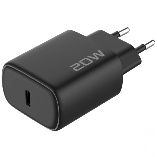 Фото - Сетевое зарядное устройство Proove Silicone Power 2 20W (Type-C) + Cable Type-C to Lightning (1m) black (WCSP22010001)