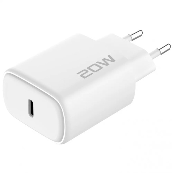 Фото - Сетевое зарядное устройство Proove Silicone Power 2 20W (Type-C) + Cable Type-C to Lightning (1m) white (WCSP22010002)
