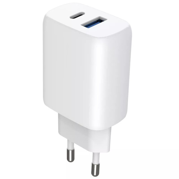 Фото - Сетевое зарядное устройство Proove Silicone Power 2 30W (Type-C + USB) + Cable Type-C to Type-C (1m) white (WCSP23011002)