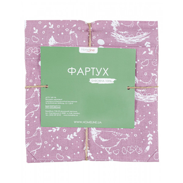 Фото - Фартук Home Line Полупанама курочки лиловая/махровая сирень (182683)