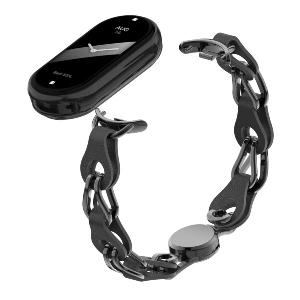 Фото - Ремешок для фитнес-браслета Armorstandart Chain Wristband for Xiaomi Smart Band 10/9/8 Black (ARM86887)