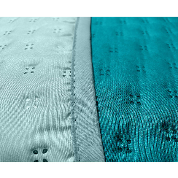 Фото - Покрывало двуспальное Zastelli Capri Breez / Clear Water двухстороннее паяное 210х240 см (21490)