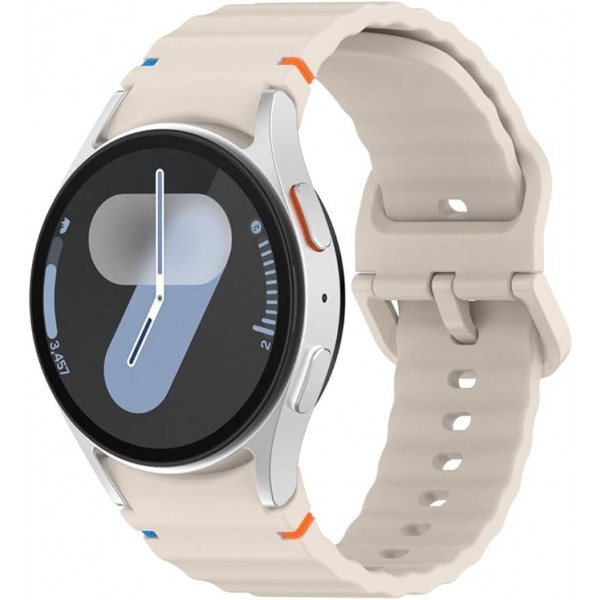 Фото - Ремешок для смарт-часов BeCover Ribbed Tape for Samsung Galaxy Watch (20mm) 3 41mm/4 40mm-44mm/5 40-44mm/6 40-44mm/7 40-44mm Cream (712039)