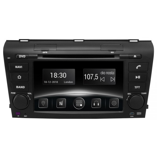 Фото - Штатная магнитола Gazer CM6007-BK for Mazda 3 (BK) (2004-2009)