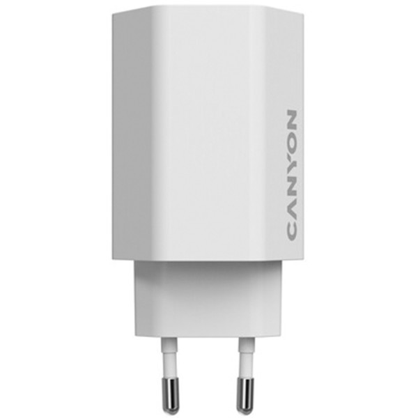 Фото - Сетевое зарядное устройство Canyon Hexagon 65 GaN 65W 2xPD 1xQC EU White (CND-CHAHEX65W)