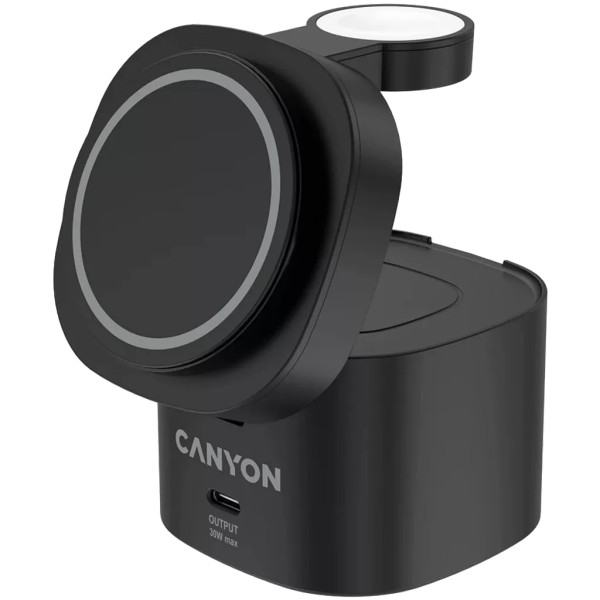 Фото - Беспроводное зарядное устройство Canyon OnCharge 405 с адаптером в комплекте 4-в-1 Black (CNS-WCS405B)