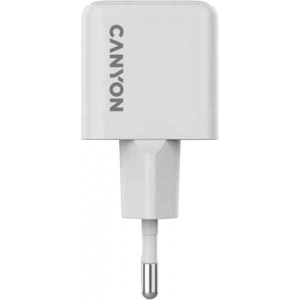Фото - Сетевое зарядное устройство Canyon CU20C GaN 20W 1xPD White (CNS-CUW20C)